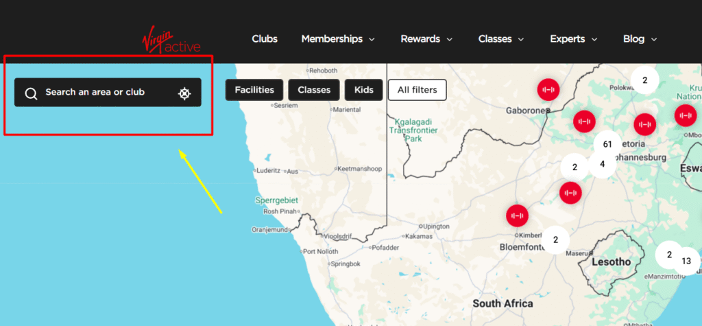 find a club at virgin active