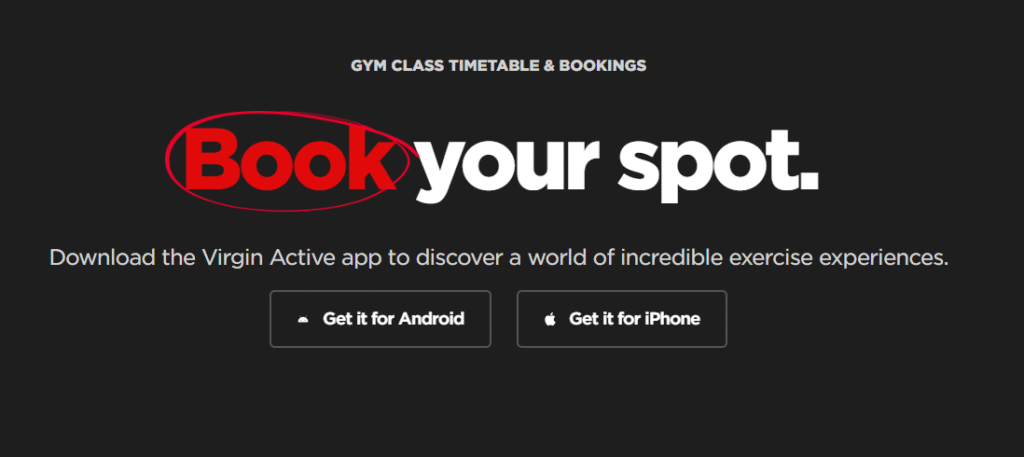 how to book your class at virgin active in south africa