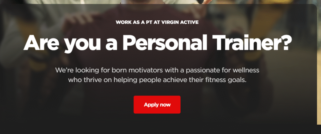apply for personal trainer at virgin active in south africa