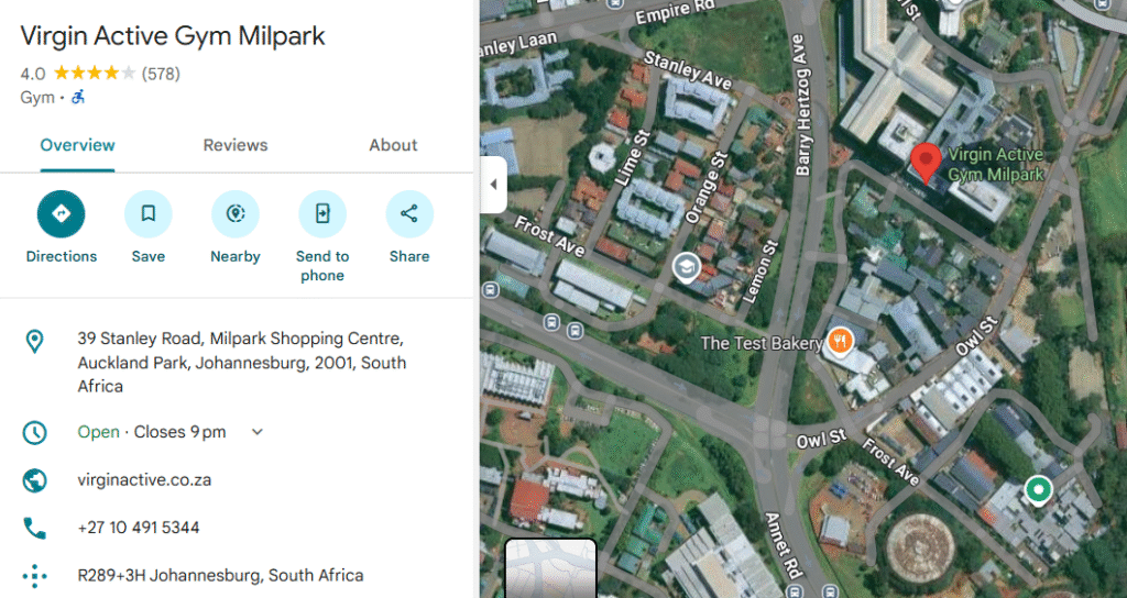 virgin active milpark prices