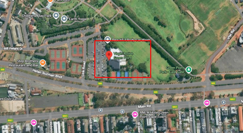 virgin active green point on maps 