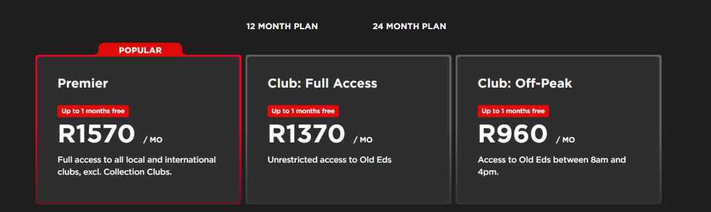 virgin active old eds Membership Costs